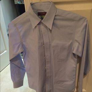 Boys blue button down collared shirt
